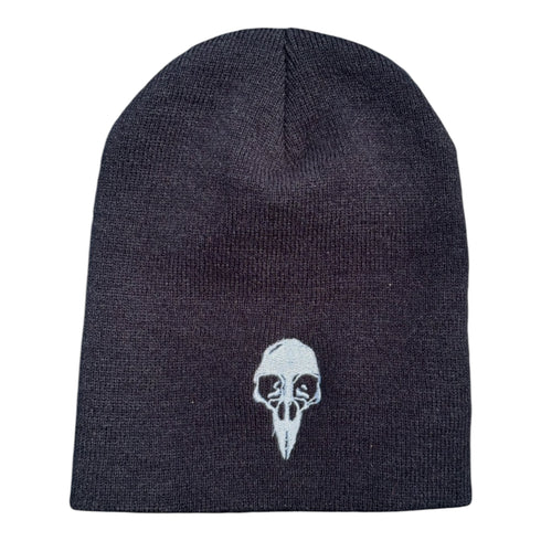 Nevermores Raven Logo Black 8.5" Uncuffed Knit Beanie