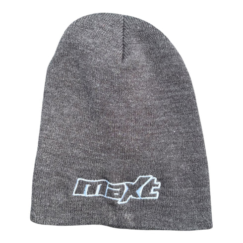 MAXT Logo Gray 8.5" Uncuffed Knit Beanie
