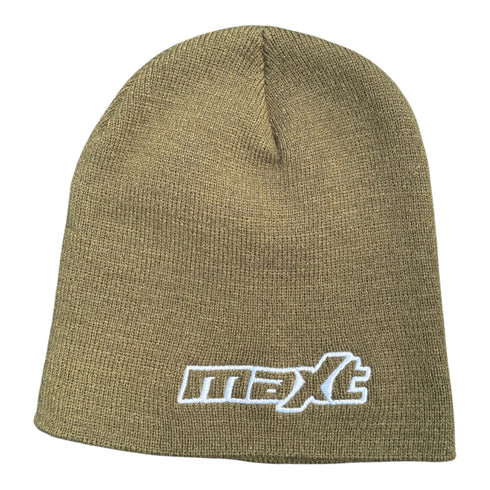 MAXT Logo Olive 8.5" Uncuffed Knit Beanie