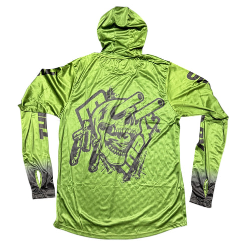 Sport Hoodie (Shoodie) – Army Green - Screaming Skull