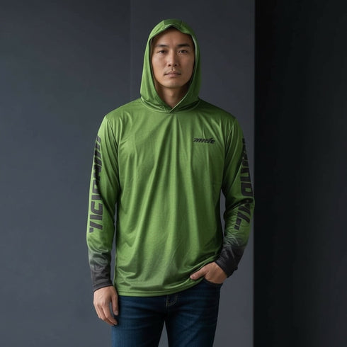 Sport Hoodie (Shoodie) – Army Green - Screaming Skull