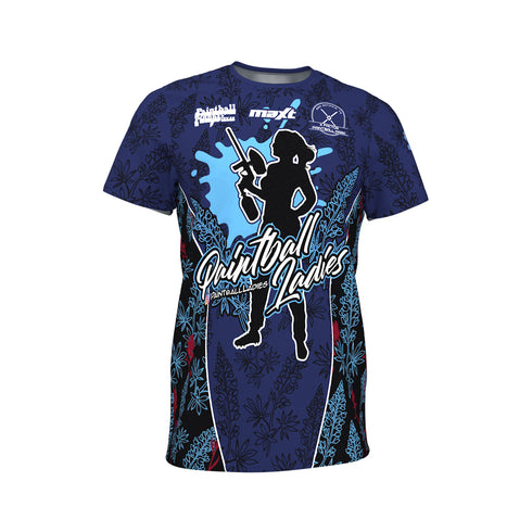 Paintball Ladies 2025 Bluebonnets Tech Tee Shirt