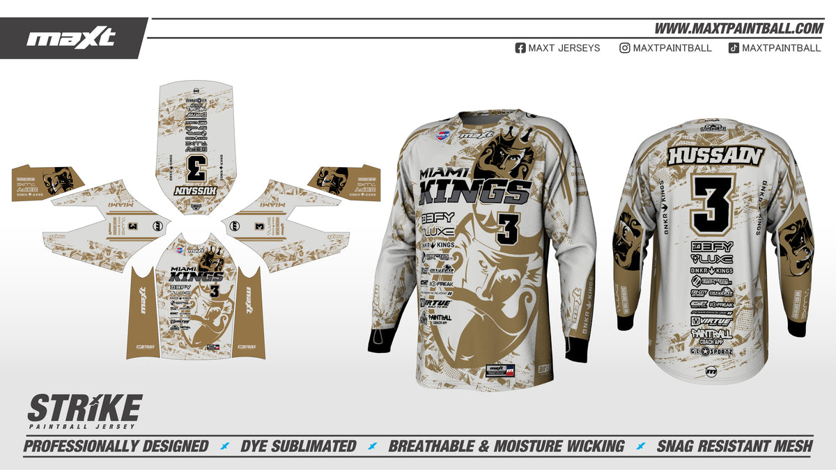 Miami Kings - NXL Las Vegas Away Paintball Jersey - MAXT AirStrike ...